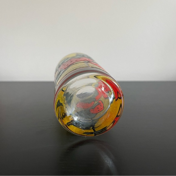 Strawberry Fruit Stained Glass Tumblers Vintage 1973 Set of 8 - Picture 7 of 15